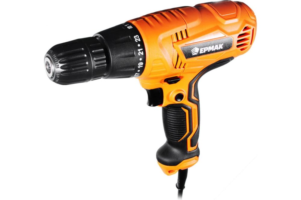 Дрель-шуруповерт Ермак, 400Вт, 300Вт сетевая