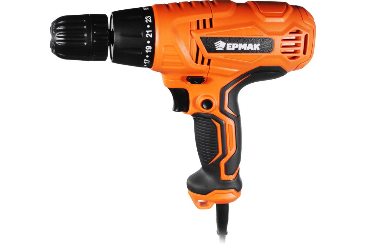 Дрель-шуруповерт Ермак, 400Вт, 300Вт сетевая